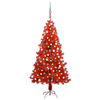 vidaXL &Aacute;rbol de Navidad preiluminado con luces y bolas rojo 150 cm