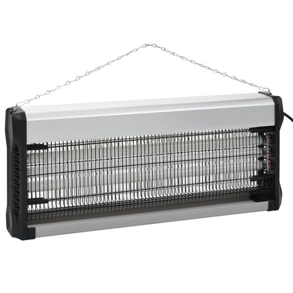 vidaXL Lámpara antimosquitos de aluminio y ABS negro 60 W