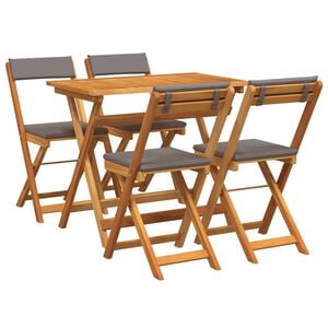 vidaXL Conjunto bistro 5 pcs Aceite Natural Madera de Acacia S&oacute;lida