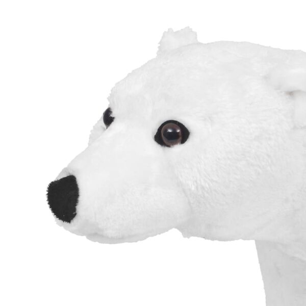 vidaXL Oso polar de peluche de pie blanco XXL