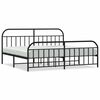 vidaXL Estructura cama sin colchón con estribo metal negro 193x203 cm