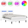 vidaXL Estructura de cama Blanco 140 x 200 cm Cuero sint&eacute;tico