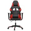 vidaXL Silla gaming cuero sint&eacute;tico negro y rojo