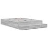 vidaXL Cama con almacenamiento Gris Sonoma 150 cm Madera de ingenier&iacute;a