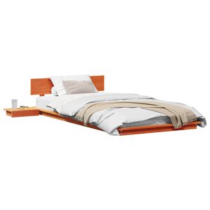 vidaXL Estructura de cama Marr&oacute;n 75 x 190 cm Madera