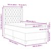 vidaXL Cama tipo Box Spring con colch&oacute;n Negro 100 x 200 cm Terciopelo