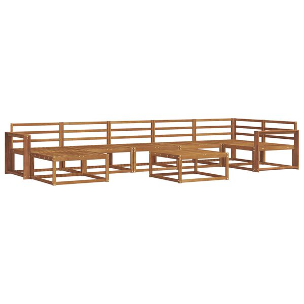 vidaXL Conjunto de sof&aacute;s de exterior 8 pcs Natural