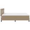 vidaXL Cama tipo Box Spring Capuchino 140 x 200 cm Cuero sint&eacute;tico