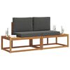 vidaXL Conjunto de sof&aacute;s de exterior con coj&iacute;n 2 pcs Natural