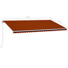 vidaXL Toldo manual retr&aacute;ctil naranja y marr&oacute;n 600x300 cm