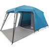 vidaXL Tienda de campa&ntilde;a igl&uacute; on porche 5 personas impermeable azul
