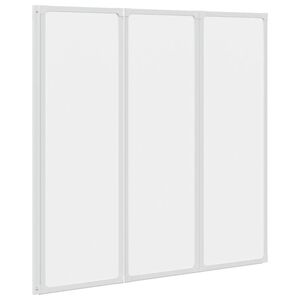 Mampara de ducha con 3 paneles plegables, 117 x 120 cm
