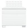 vidaXL Cama box spring con colchón cuero sintético blanco 80x200 cm