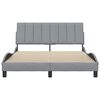 vidaXL Estructura de cama sin colch&oacute;n Hanko tela gris claro 140x190 cm
