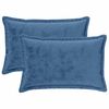 vidaXL Funda de almohada 2 pcs HOUTEN Azul Claro 50 x 80 cm Franela