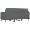 vidaXL Sofá de 3 plazas de tela gris oscuro 180 cm