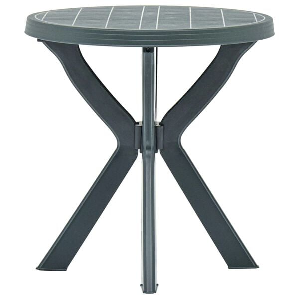 vidaXL Mesa bistro verde plástico Ø70 cm