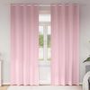 vidaXL Cortinas Opacas con Anillas 2 pcs Rosa Beb&eacute; 260 x 140 cm