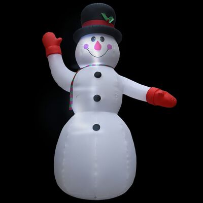 vidaXL Muñeco de nieve inflable de Navidad con LED IP44 600 cm XXL