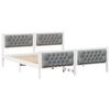 vidaXL Estructura de cama con cabecera Gris Claro 180 x 200 cm