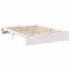 vidaXL Cama con estanter&iacute;a sin colch&oacute;n madera maciza blanca 150x200 cm