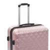 vidaXL Juego de maletas rígidas ruedas trolley 3 pzas rosa dorado ABS