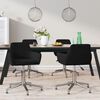 vidaXL Sillas de comedor giratorias 4 unidades terciopelo negro