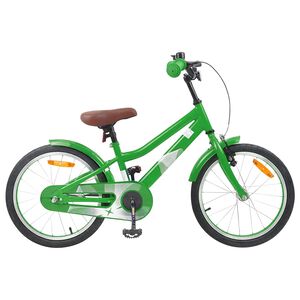 vidaXL Bicicleta Infantil 18 Pulgadas para 5-7 a&ntilde;os Verde