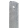 vidaXL Anclajes de valla 6 uds acero galvanizado plateado 8x6x60 cm