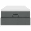vidaXL Estructura cama otomana colchón tela gris oscuro 80x200cm