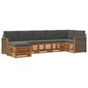 vidaXL Conjunto de sof&aacute;s de exterior 6 uds. Natural y Antracita