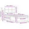 vidaXL Estructura de Cama con Cabecera Tapizada Taupé 100 x 200 cm