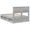 vidaXL Estructura de cama con cabecera Gris Sonoma 120 x 200 cm