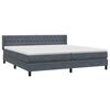 vidaXL Cama box spring con colch&oacute;n terciopelo gris oscuro 180x210 cm