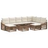 vidaXL Conjunto de sof&aacute;s de jard&iacute;n 10 pcs Beige rat&aacute;n sint&eacute;tico