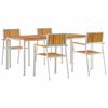 vidaXL Juego de comedor para exteriores 5 uds. 180 x 90 x 75 cm