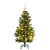vidaXL &Aacute;rbol Navidad artificial con bisagras 150 LED y bolas 120 cm