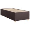 vidaXL Estructura de cama sin colch&oacute;n tela marr&oacute;n oscuro 90x190 cm