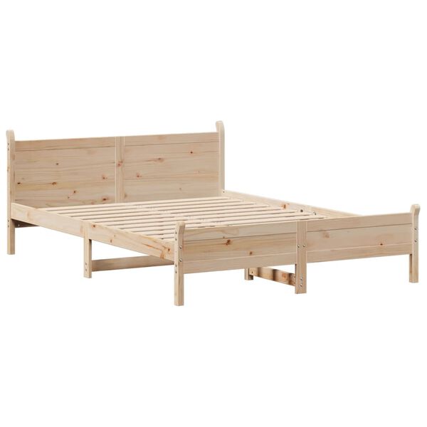 vidaXL Estructura de cama sin colchón madera maciza de pino 120x190 cm
