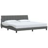 vidaXL Estructura de cama sin colch&oacute;n Hanko tela gris oscuro 200x200 cm