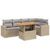 vidaXL Juego de sof&aacute;s jard&iacute;n con cojines 6 pzas rat&aacute;n sint&eacute;tico beige