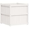 vidaXL Jardinera de madera maciza de pino blanca 70x70x70 cm