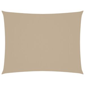 vidaXL Toldo de vela rectangular tela Oxford beige 5x6 m