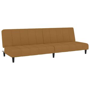 vidaXL Sof&aacute; cama de 2 plazas terciopelo marr&oacute;n
