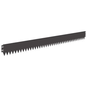 vidaXL Borde de C&eacute;sped 20 pcs 103 x 10 cm Acero Negro