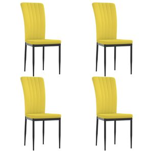 vidaXL Sillas de comedor 4 uds terciopelo amarillo mostaza
