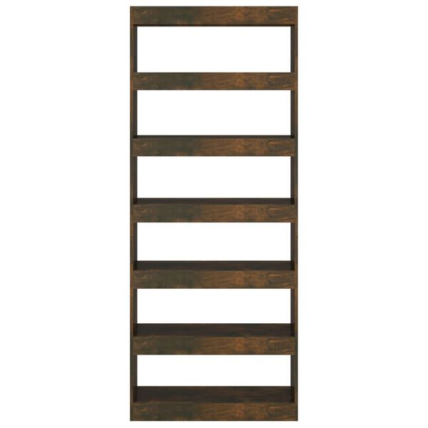 vidaXL Estanter&iacute;a/divisor madera ingenier&iacute;a roble ahumado 80x30x198 cm