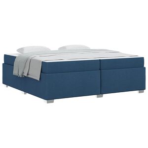 vidaXL Estructura de cama con colch&oacute;n Azul 200 x 200 cm tela
