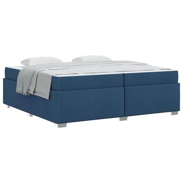 vidaXL Estructura de cama con colch&oacute;n Azul 200 x 200 cm tela