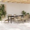 vidaXL Conjunto de Comedor de Jard&iacute;n 7 pcs Beige rat&aacute;n sint&eacute;tico